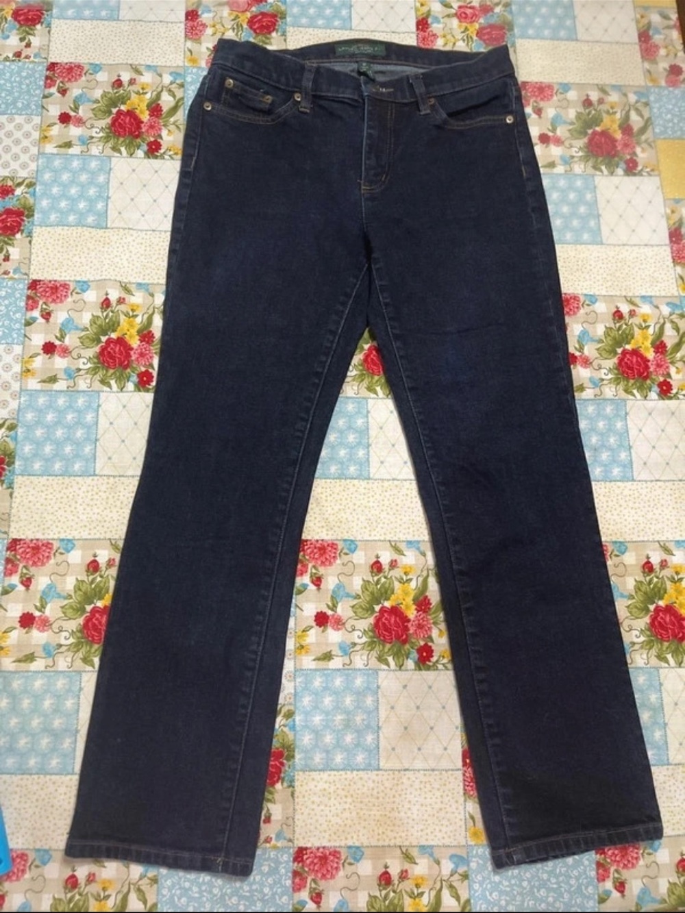 Lauren Ralph Lauren Navy Straight-Leg Jeans